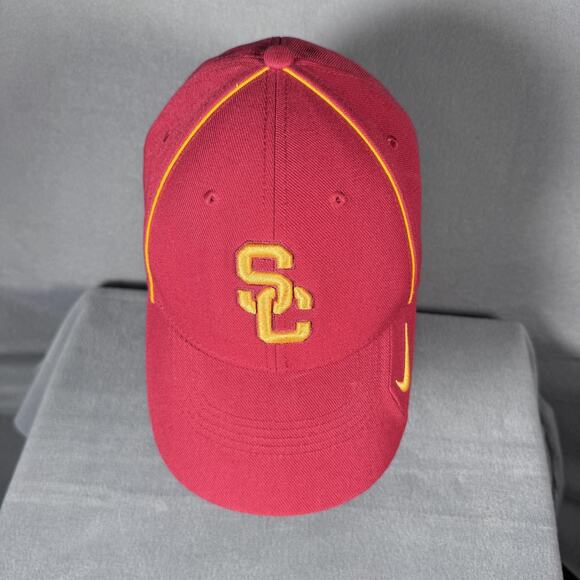 USC Trojans Hat Cap Strap Back Mens One Size NCAA Football Nike Dri Fit Legacy91 - Picture 1 of 12